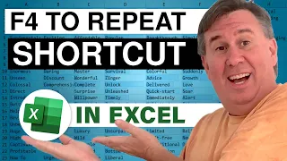 Excel - مفتاح F4 الذي يجب تكراره هو اختصار Excel المفضل لدي - الحلقة 2460