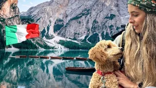 A Dolomitok és a legszebb tava, Lago di Braies 🇮🇹 - Olasz alpok lakóautóval.