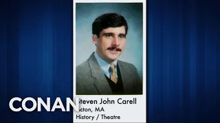 Steve Carell Rocked A Mustache In High School - CONAN on TBS