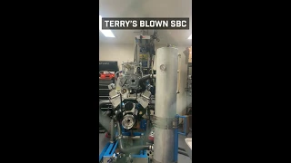 Terry's Blown Small Block Chevy SBC Dyno Pull // QMP RACING