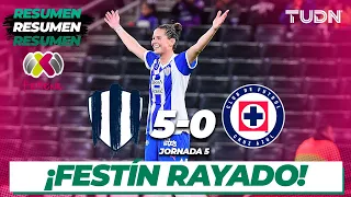 Resumen y goles | Monterrey 5-0 Cruz Azul | Liga Mx Femenil - CL2024 J5 | TUDN