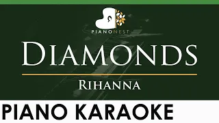 Rihanna - Diamonds - LOWER Key (Piano Karaoke Instrumental)