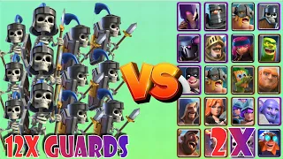 12x Guards vs all clash royale cards | CLASH ROYALE OLYMPICS | royale smasher