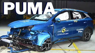 WATCH FORD PUMA 2023 CRASH TEST GOOD COMPACT SUV