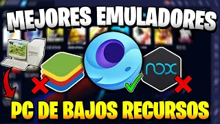 ✅7 MEJORES EMULADORES Android para PC de BAJOS RECURSOS 👉*SIN LAG* (1-2 GB RAM) 🎮Juegos +60FPS🚀 2023