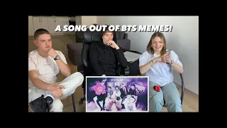 Reacting To SO I CREATED A SONG OUT OF BTS MEMES
