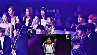 BLACKPINK AND BTS REACTION TO DNA AND DDU DU DDU DU/DANCE WAR/MMA 2018