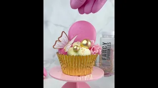 Beautiful cupcake topper decorations by using Russian piping nozzles #trending #viral #art #shorts