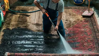 A Satisfying Carpet Cleaning Asmr Experience - You Must See This Mushroom Cloud Foam Explosion