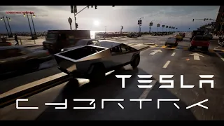 Driving Tesla Cybertruck in Unreal Engine 5 Matrix City