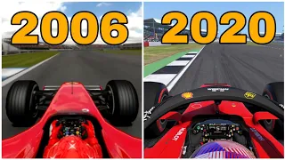 Evolution of Ferrari in F1 Games (2006-2020)