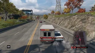 WATCH DOGS 4 Star Police Chase with the ambulance