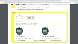 pluspunt 4 groep 6 blok 5 doel 4 klokkijken analoog en digitaal secondes