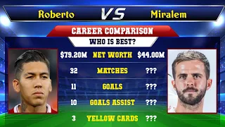 Roberto Firmino VS Miralem Pjanic Football Stats