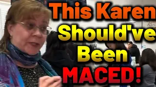 Crazy Karen ATTACKS First Amendment Auditors and Gets OWNED by Cops!