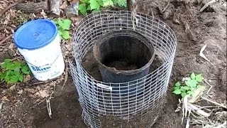 How to build a space saver compost bin with a wire cage