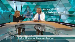 Överläkare Anders Hansen om autismdiagnoser hos barn  - Malou Efter tio (TV4)