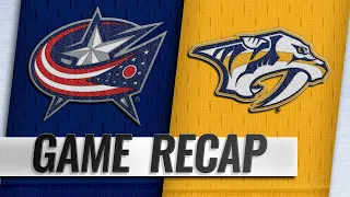 Atkinson, Jackets top Preds for fourth straight win