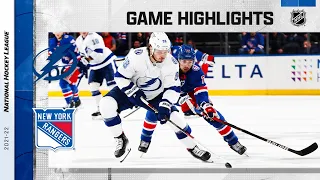 Lightning @ Rangers 1/2/22 | NHL Highlights