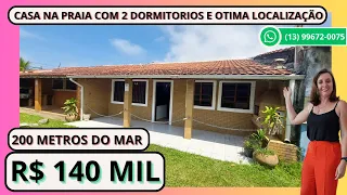 (VENDIDA) Casa para venda na praia a apenas 200 metros do MAR, por 140 mil em Itanhaém-SP