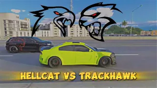 HELLCAT REDEYE VS TRACKHAWK | THE CREWMOTORFEST