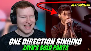 One Direction singing Zayn's solos vs. Zayn singing REACTION!!!