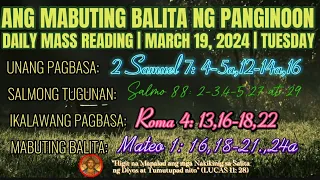 FSMJ | MARCH 19, 2024 | DAILY MASS READING | ANG MABUTING BALITA NG PANGINOON