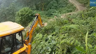 Mountain Road Reconstruction with JCB Backhoe