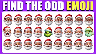 FIND THE ODD EMOJI OUT | Spot the Odd One Out Christmas Emojis