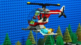 Lego City Ambulance Helicopter Crash