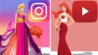 Диснеевские Принцессы в образе соцсетей