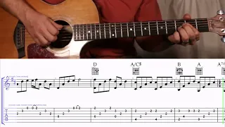 How to Play the chords to I Surrender All on Guitar with TAB