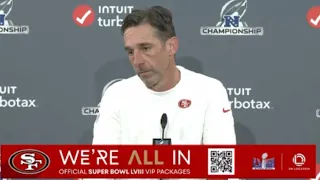 49ers Kyle Shanahan reacts to wild NFC Championship game win over Lions