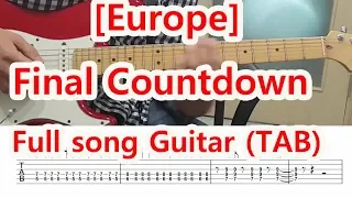 [Europe] Final Countdown Full Song Backing Guitar (TAB)