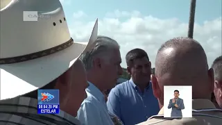 Presidente de Cuba prosigue en Sandino recorrido por municipios del país