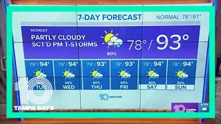 10 Weather: Scattered afternoon storms the next several days