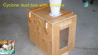 Cyclone dust box with window