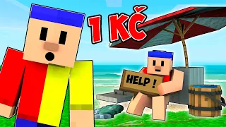 PAT A MAT NEJHORŠÍ a nejlevnější DOVOLENÁ na SVĚTĚ! PARODIE v MINECRAFTU | 1 KČ vs 100,000,000 KČ