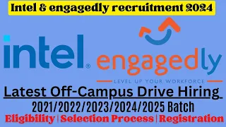 intel off campus drive for 2023/2024/2025 batch |Latest Internship for Freshers| Jobs 2024