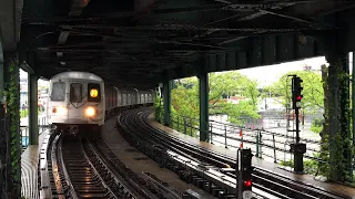 NYC Subway | R160 & R46 (F) Trains @ West 8th St - NY Aquarium