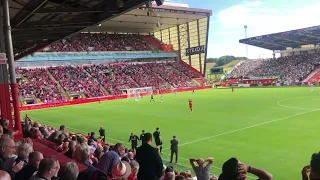 Leighton Clarkson shot goes narrowly wide. Aberdeen v Celtic SPFL Premiership 13/08/23