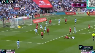 Jeremy Doku Goal (HQ) - Manchester City (1)-(2) Manchester United - FA Cup Final - 25/5/2024