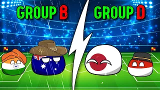 The group table of the 2023 AFC Asian Cup teams -- Countryballs Animation