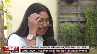 ADOLESCENTE ARAPIRAQUENSE COM VOZ SEMELHANTE A MARÍLIA MENDONÇA ESTOURA NAS REDES SOCIAIS