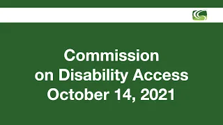 Greenfield Commission on Disability Access Meeting October 14, 2021