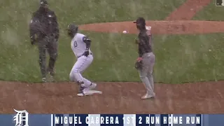 MLB's first HR of '21? Miggy ... in the snow! Opening Day 2021