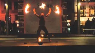 Fire Double Staff Solo: Adam Herscheid - Act 23 - Temple of Poi 2010 Fire Dancing Expo