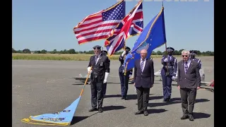 HONOUR GUARD FROM USAF MILDENHALL & RAF COLTISHALL AT RAF TIBENHAM MEMORIAL RC FLYING EVENT - 2021