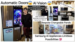 NEW Samsung Bespoke FamilyHub+ 7.0 4-Door Flex AI Refrigerator With AI Vision 2024😱 In-depth Review💯