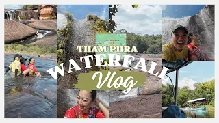 I Finally got to go!! Tham Phra Waterfall *FUN Family Vlog Countryside, Thailand  | JustSissi